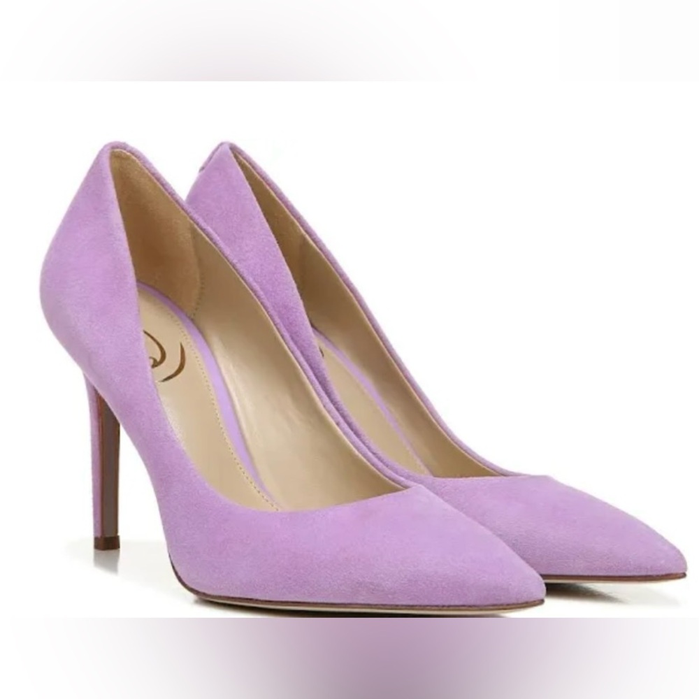 Trendy Sam Edelman Hazel Suede Amethyst heels
